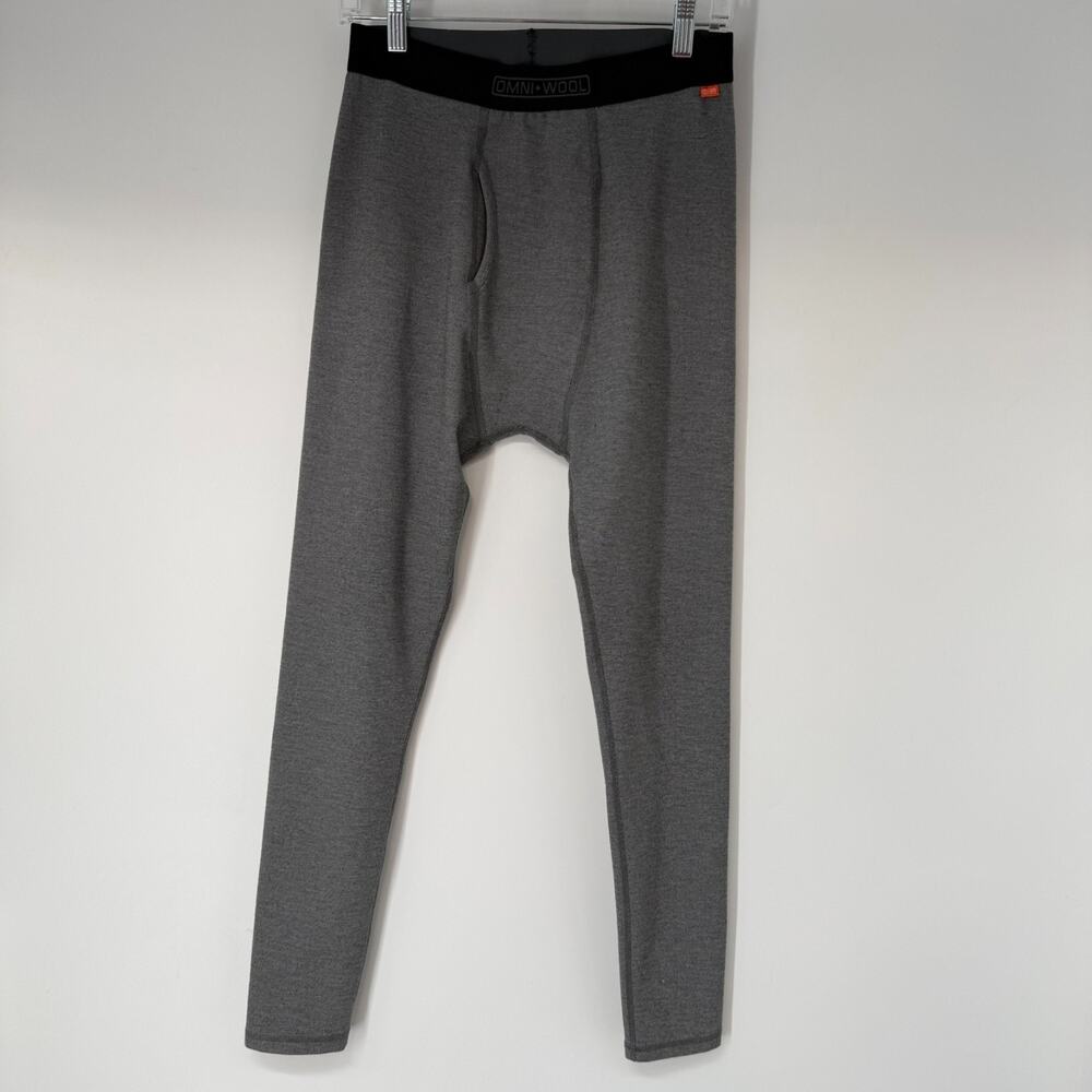 Omni Wool Merino Blend Base Layer Pants Men M Gray Thermal Long John Performance